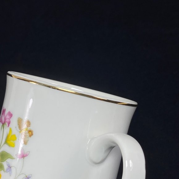 Vintage Coffee Mug Tea Cup Spring Flower Garden Butterfly Norleans Japan - Picture 11 of 12
